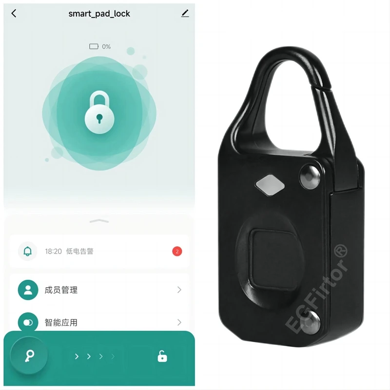 Laptop Backpack Anti Theft - Tuya Bluetooth Mini Parmak İzi Akıllı