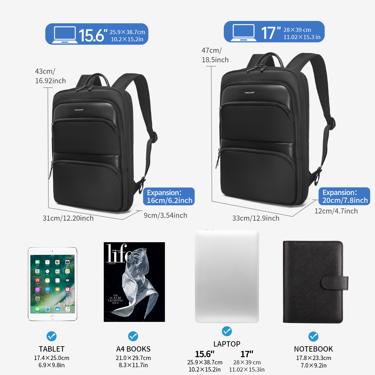 Tigernu Genişletilebilir Sırt  - Laptop Backpack Anti Theft incelemesi ve fiyatı