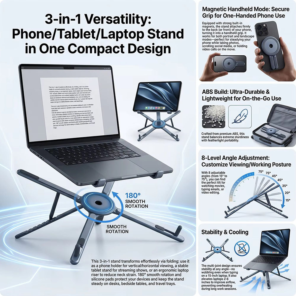 Taşınabilir Manyetik Telefon T - Laptop Ergonomic Accessories incelemesi ve fiyatı